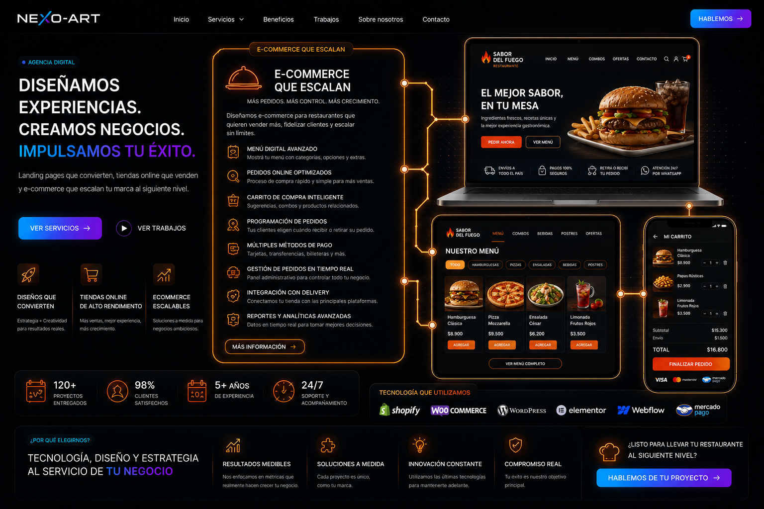 Restaurante E-Commerce Showcase